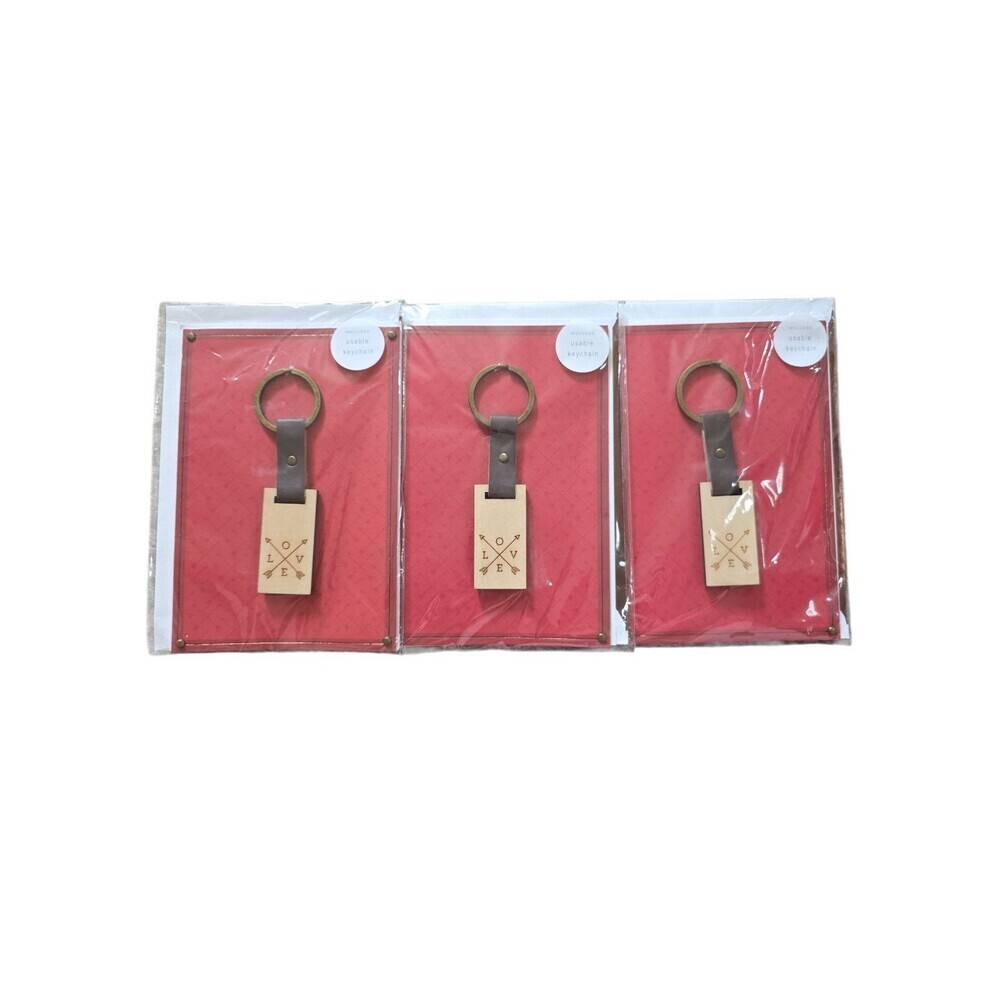 Hallmark Signature Valentine Greeting Card & Env Includes Keepsake Keychain Lot